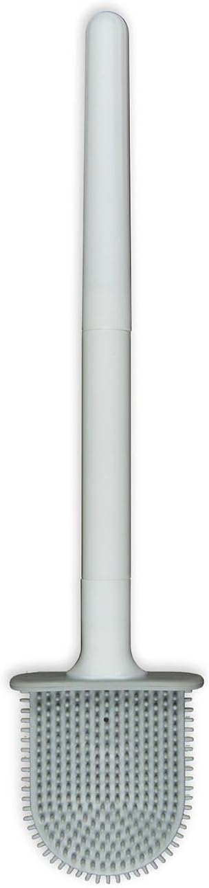 Detachable Hanging Toilet Brush with Adhesive Hook - Compact for Home Travel Use