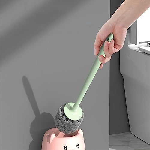 Compact Toilet Bowl Cleaning Brush Set for Home Use
