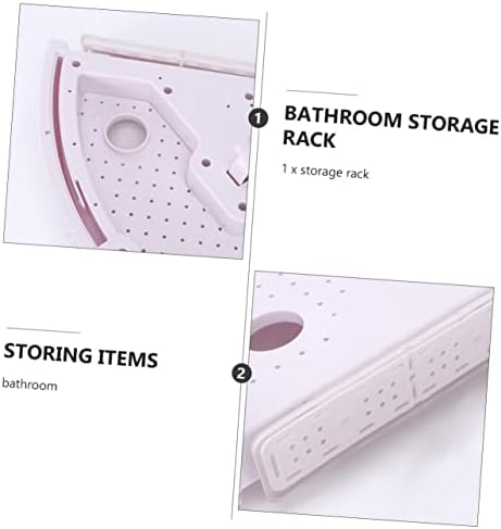 Zerodeko White Triangle Shower Shelf Sturdy Corner Storage Rack