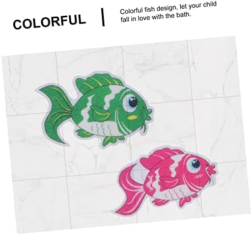 PRETYZOOM 6pcs Fish Design Anti Slip Bathtub Stickers