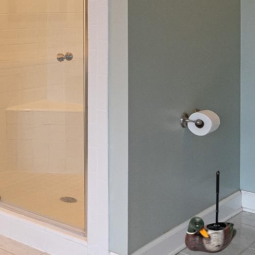 Quirky Mallard Duck Toilet Brush Set