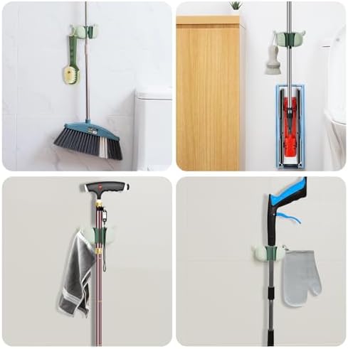Toilet Brush Holder 2Pcs - Green Wall Mount Clorox Compatible