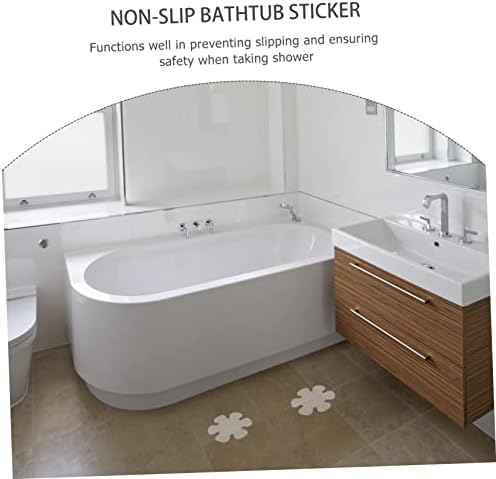 HAKIDZEL Bathroom Non-Slip Floor Stickers Flower Shape Decals Easy Install Set