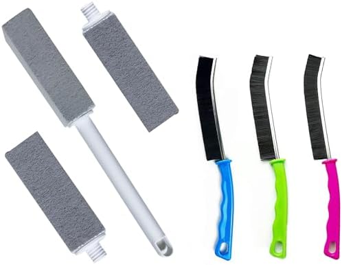 Kinla Long-Handled Toilet Pumice Stone Brush Set