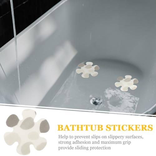 Cabilock Floral Bathtub Stickers Slip shower Stickers Elegant fun Bathroom Decals