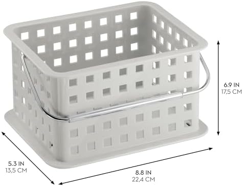 iDesign i-Handle Shower Caddy with Light Gray Made in USA