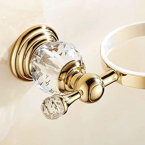 HSXJJ Gold Toilet Brush with_HOLDder Set - Removable Durable Space-Saving