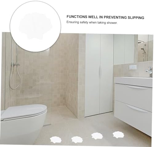 12-Piece Sea Shell Shaped Non-Slip Bathroom Stickers for Safety