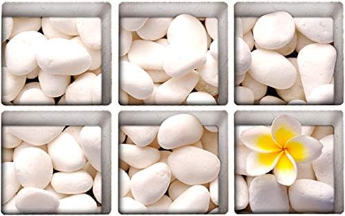 ChezMax Bath Treads Stickers White Stone Pattern 3D Adhesive