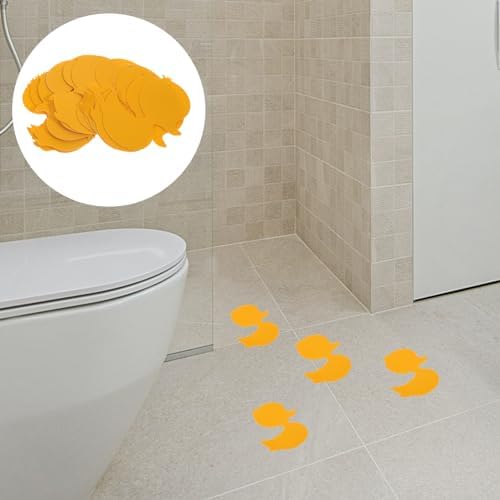 12-Piece Nonslip Bathtub Stickers Duck Shape Yellow Safety Anti-Slip