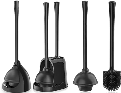 Toilet Plunger and Brush Set for Efficient 2-in-1 Cleaning