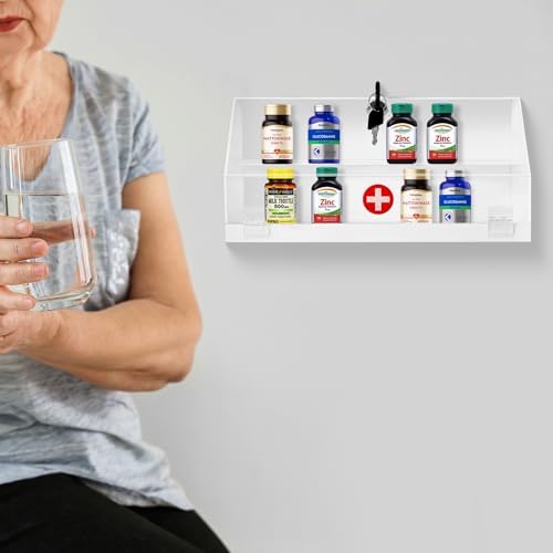 CiaoHER Wall Mount Acrylic Medicine Lock Box Yourutions in Just One Click