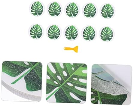 VICASKY Self Adhesive Bathtub Decals Leaf Shape Non Slip Stickers for Safety