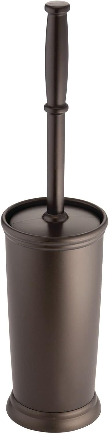 mDesign Toilet Bowl Brush and Holder - Bronze