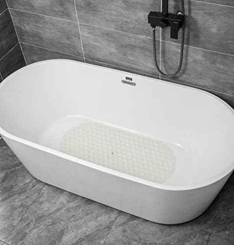 Mantto Non-Slip TPE Bathtub Mat 35x16 White
