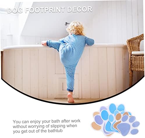 Ciieeo Adorable Cartoon Dog Footprint Bath Sticker Set