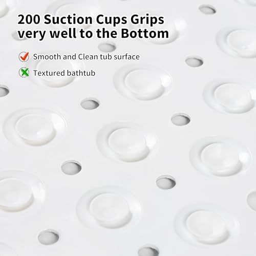 All Pride Baby Bath Mat with Suction Cups and Drain Holes