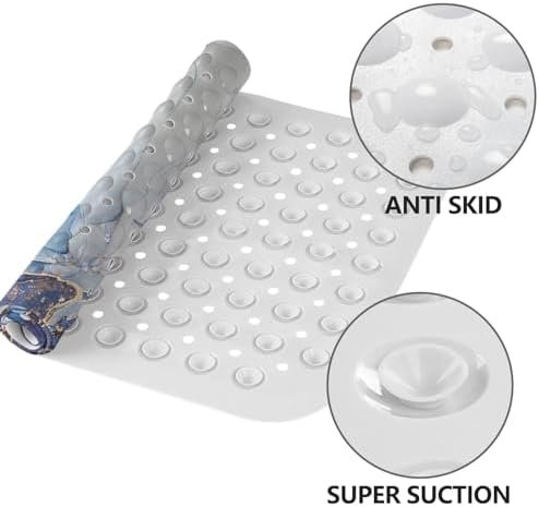 LNOND Marble bathtub mat for slip-free fun underwater