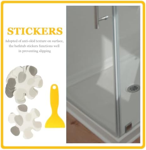Cabilock Floral Bathtub Stickers Slip shower Stickers Elegant fun Bathroom Decals