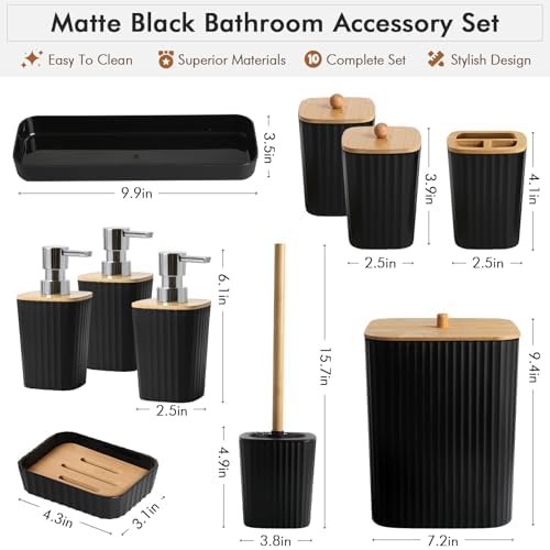 Rytoxil Complete Black Bathroom Set