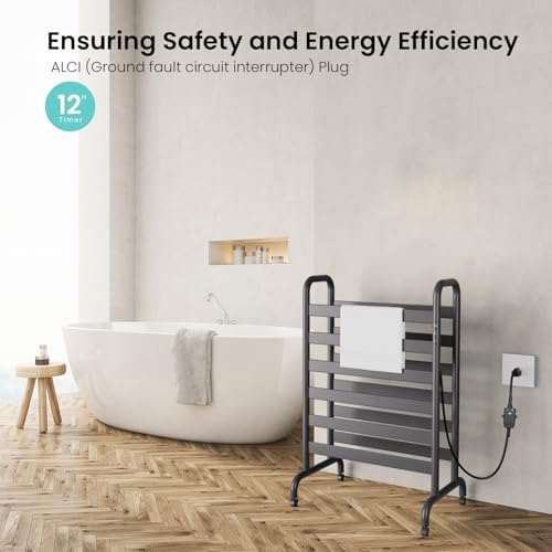 Electric Towel Warmer 12 Bars Constant Temperature Durable Energy Efficient