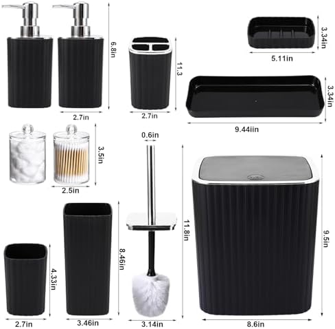 XLHOMO 10 Piece Bathroom Accessory Set