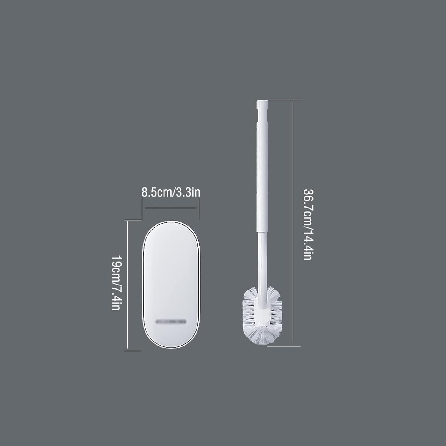 Curved Cured Automatic Cleaning Toilet Brush Holder