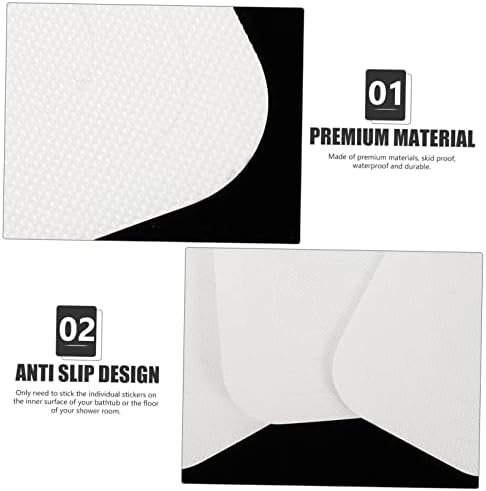 Wakauto 24-Piece Non-Slip Bathtub Stickers