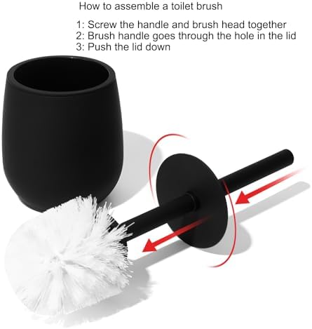 Compact Black Bathroom Accessories Set for Organization