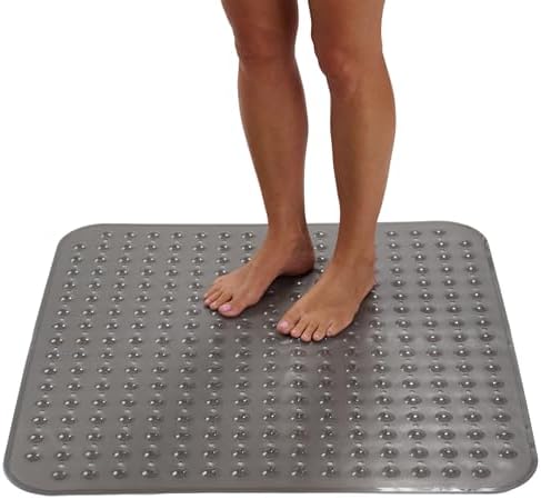 ENKOSI Extra Large Square Non Slip Shower Mat 31x31 Inch