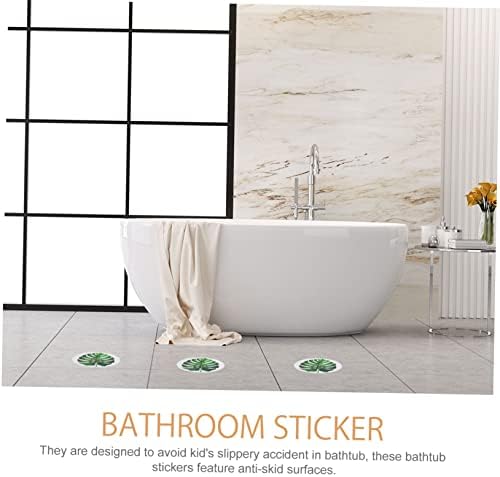 Leaf Shape Bathtub Stickers Non Slip Decals Set