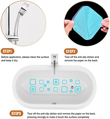 Non-Slip Bathtub Stickers 72PCS Safety Treads Adhesive Decals