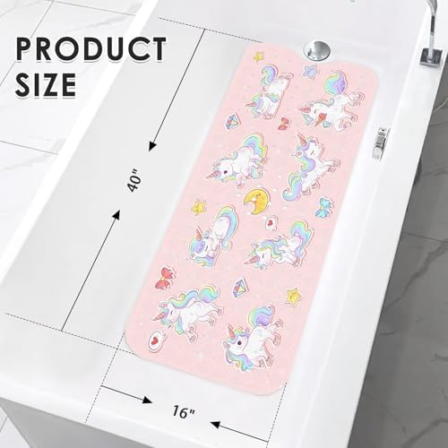 Stunning Kawaii Unicorns Bathtub Mat for Kids