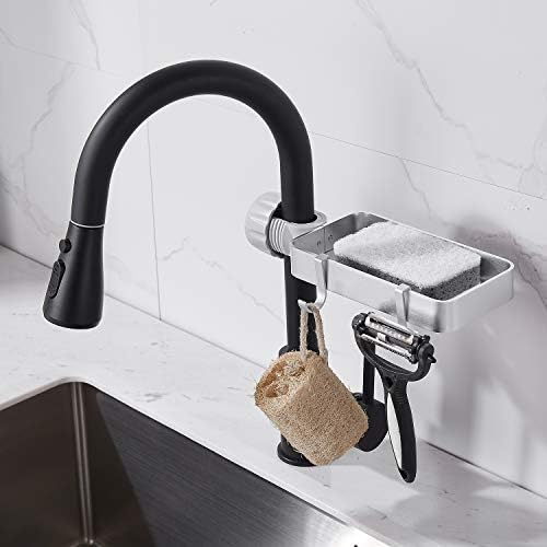 Hoinerus Kitchen Washing Sponge Storage Rack with 2 Hooks