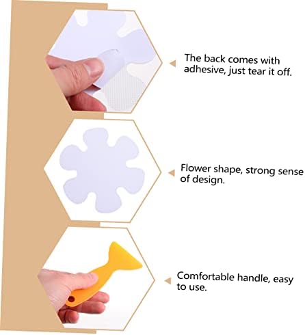 HOOTNEE Bathtub Mat Flower Design Non-Slip Peva Sticker