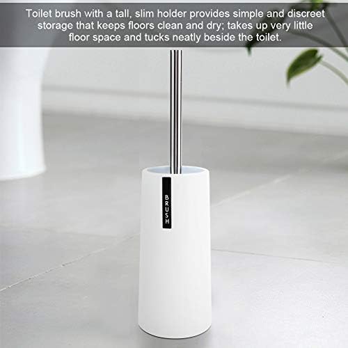 Gsycle Toilet Brush and Holder Set Stainless Steel Long Handle