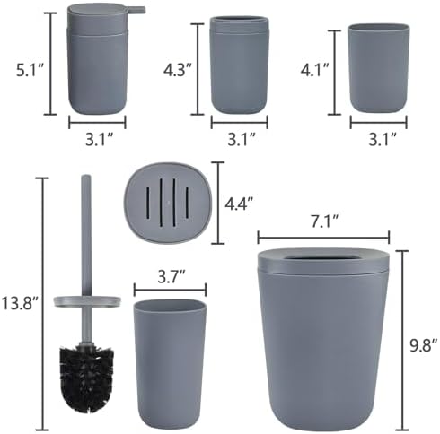 Luxury 6-Piece Collection Dazzling Bathroom Accessories Set