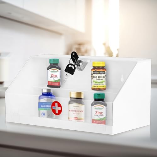 CiaoHER Wall Mount Acrylic Medicine Lock Box Yourutions in Just One Click