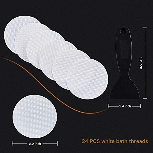36PCS Non-Slip Bathtub Stickers with Premium Scraper