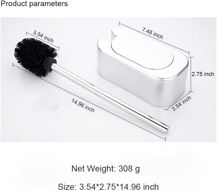 Toilet Brush with Anti-Drip Handle Durable and Compact