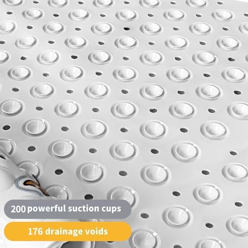 FLMHT Cartoon Bathtub Mat with Suction Cups and Drain Holes