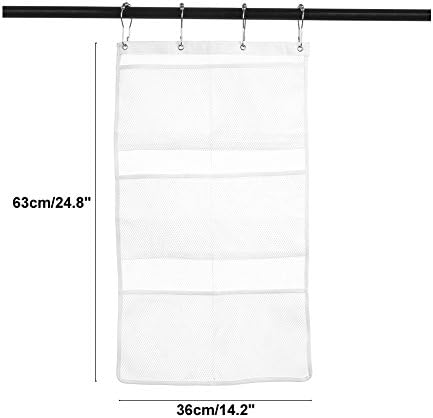 2-Piece Mesh Bathroom Caddy Organizer with 6 Pockets