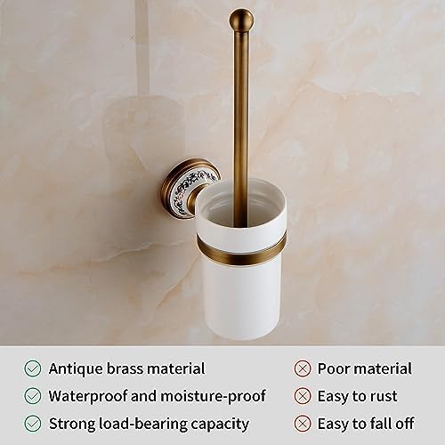 Toilet Brush with Holder - antique bronze