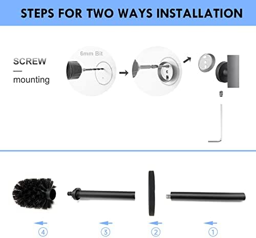 Wall-Mountable Toilet Brush Holder Stainless Steel