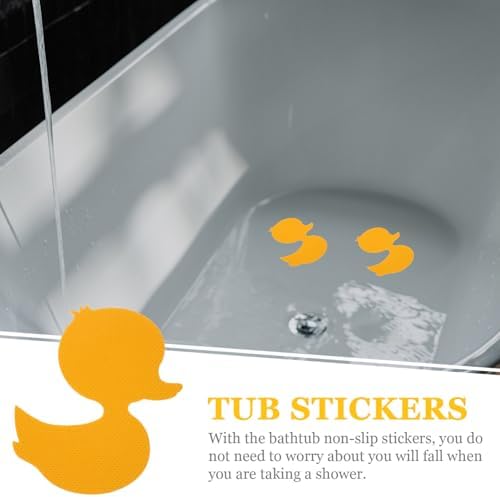 12-Piece Nonslip Bathtub Stickers Duck Shape Yellow Safety Anti-Slip