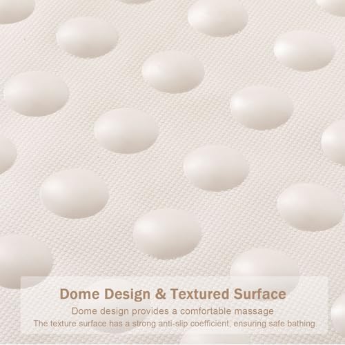 Non-Slip Beige Shower Mat for Safe Bathroom Use