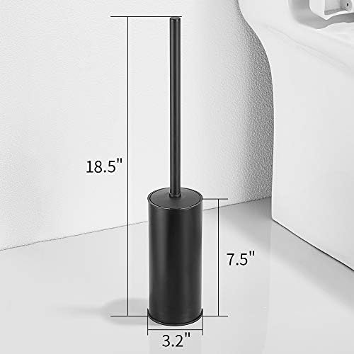 Freestanding Toilet Brush Holder 304 Stainless Steel Matte Black