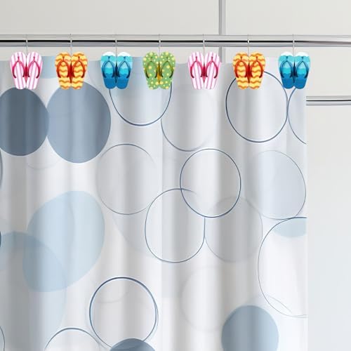 Whaline Summer Beach Flip Flop Shower Curtain Hooks