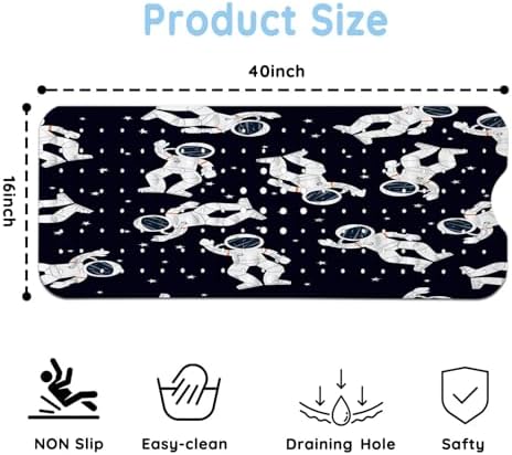 KINUUIS Kids Bath Mat with Suction Cups