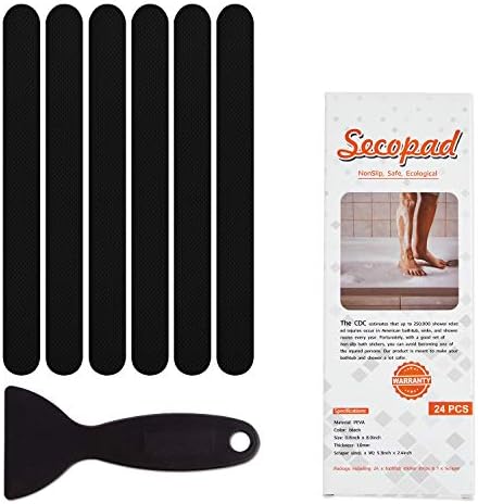 Non-Slip Bathtub Stickers 24 PCS Safety bathroom tubs Showers Adhesive Decals Scraper